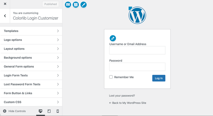 thay thế logo WordPress thành của bạn