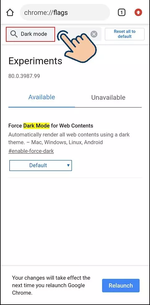bật Dark Mode Chrome