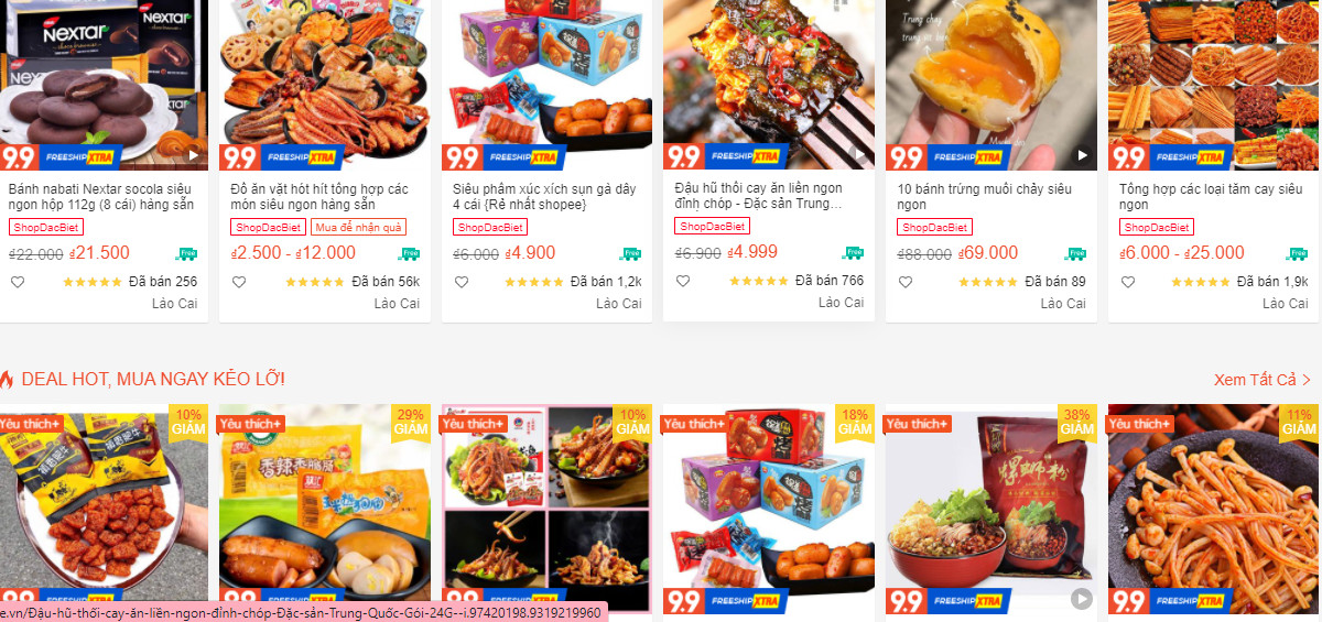 Top 10 shop bán đồ ăn vặt online uy tín trên Shopee 8