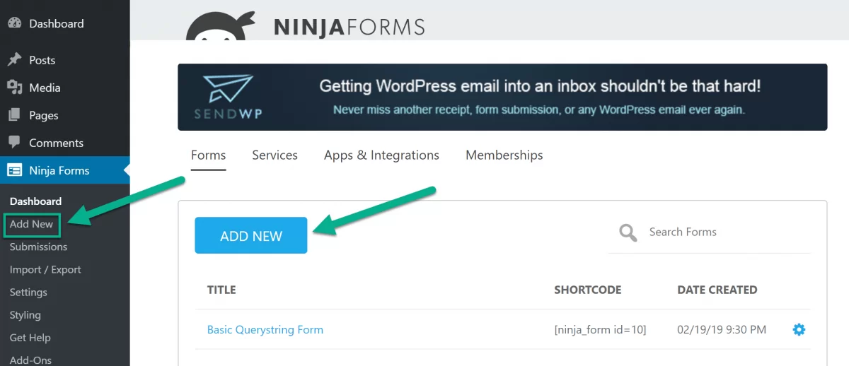 Tạo form cực nhanh trong WordPress bằng Ninja Forms 