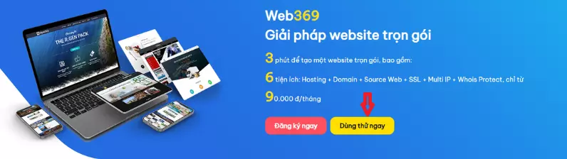 hướng dẫn dùng thử dịch vụ Web369